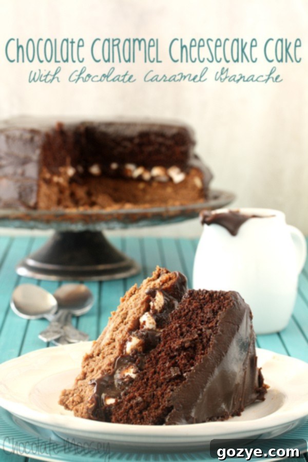 Chocolate Caramel Cheesecake Cake