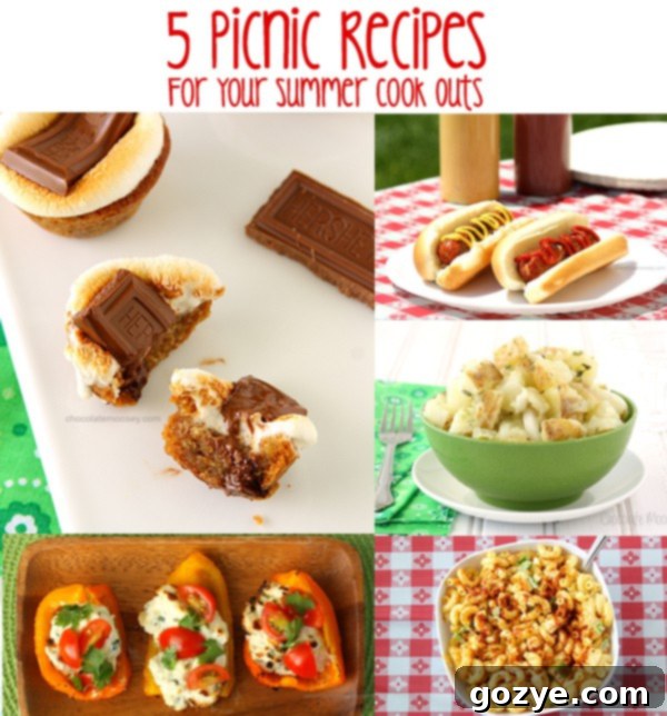 Delicious spread of 5 picnic recipes for summer cookouts