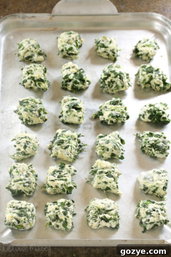 Cooked Spinach and Ricotta Gnocchi ready for sauce