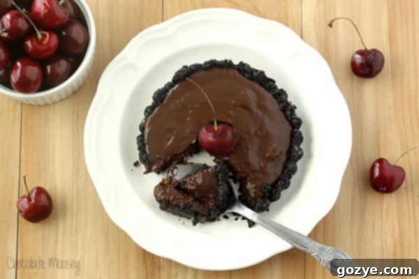 No Bake Chocolate Cherry Tartlets 