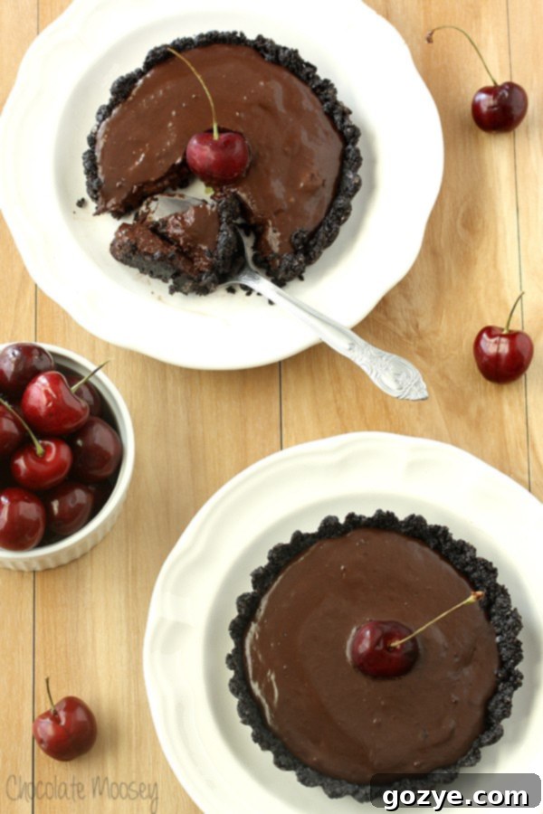 No Bake Chocolate Cherry Tartlets 