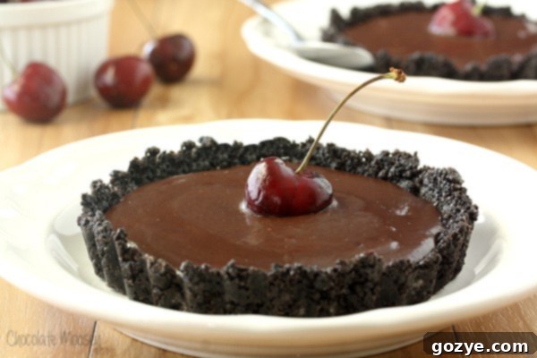 No Bake Chocolate Cherry Tartlets 