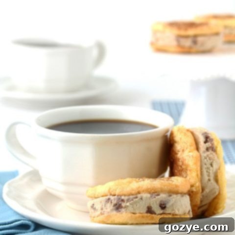 Tiramisu Ice Cream Sandwich Cookies