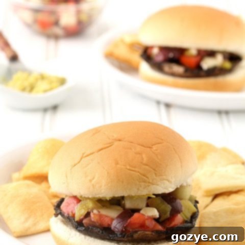 Greek Portobello Mushroom Burgers