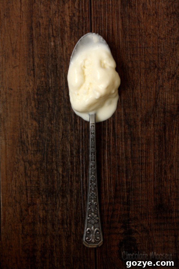 Buttermilk Ice Cream in Bowl
