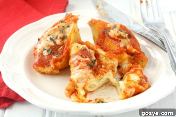 Three-Cheese Stuffed Shells For Two