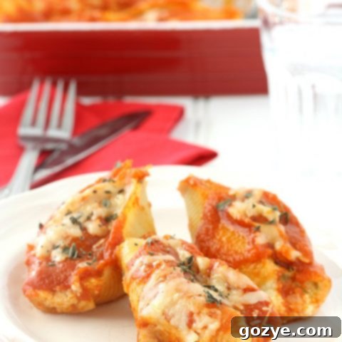 Three-Cheese Stuffed Shells For Two