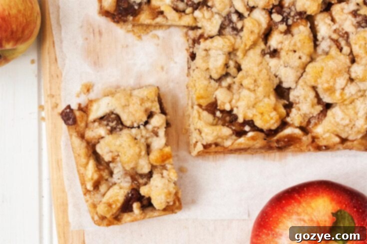 Apple Crumble Bars recipe pin image