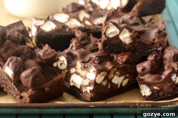 Rocky Road Cookie Fudge Bars from the Dessert Mash-Ups cookbook displayed beautifully