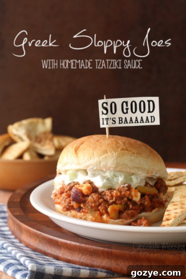 Greek Sloppy Joes made with American ground lamb