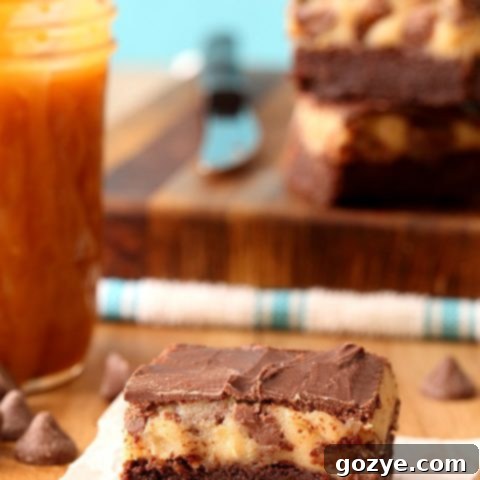 Caramel Chocolate Chip Cookie Dough Brownies