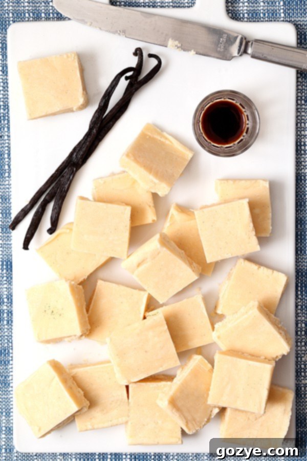 Easy vanilla fudge recipe using vanilla beans