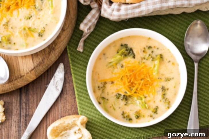 Small batch broccoli cheddar soup