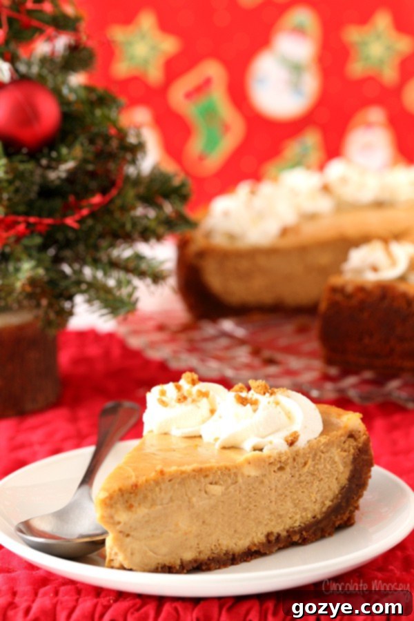 Festive Gingerbread Cheesecake 5 Gingerbread Cheesecake with Christmas tree