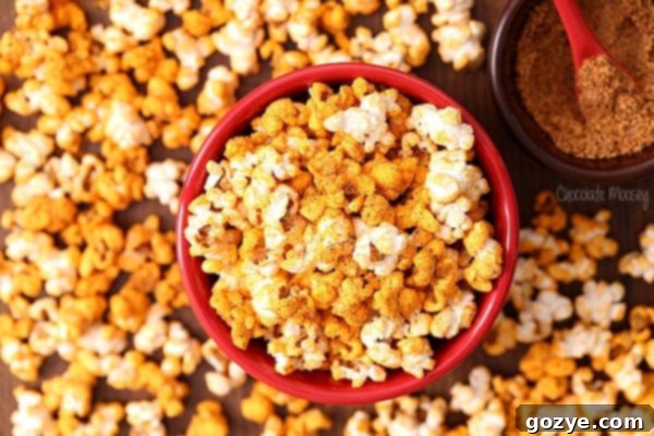 Chili Cheese Popcorn that tastes like chili cheese fries but healthier