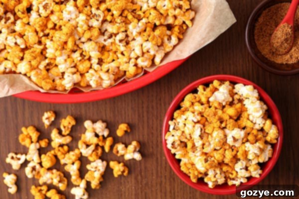Chili Cheese Popcorn that tastes like chili cheese fries but healthier