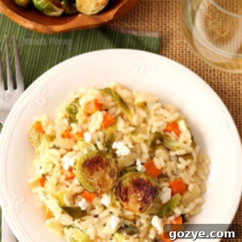 Brussels Sprouts and Goat Cheese Risotto