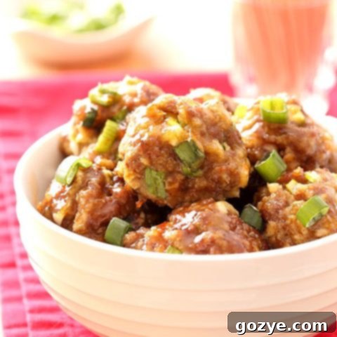 Sweet Chili Baked Meatballs with rice