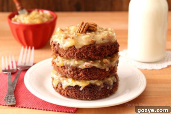 Date Night German Chocolate Mini Cakes 3 Delicious Mini German Chocolate Cake Layers