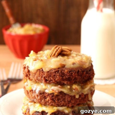 Mini German Chocolate Cake For Two Recipe Card