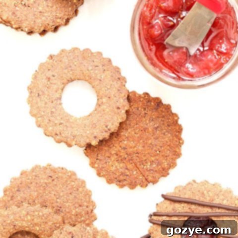 Chocolate Covered Strawberry Linzer Cookies