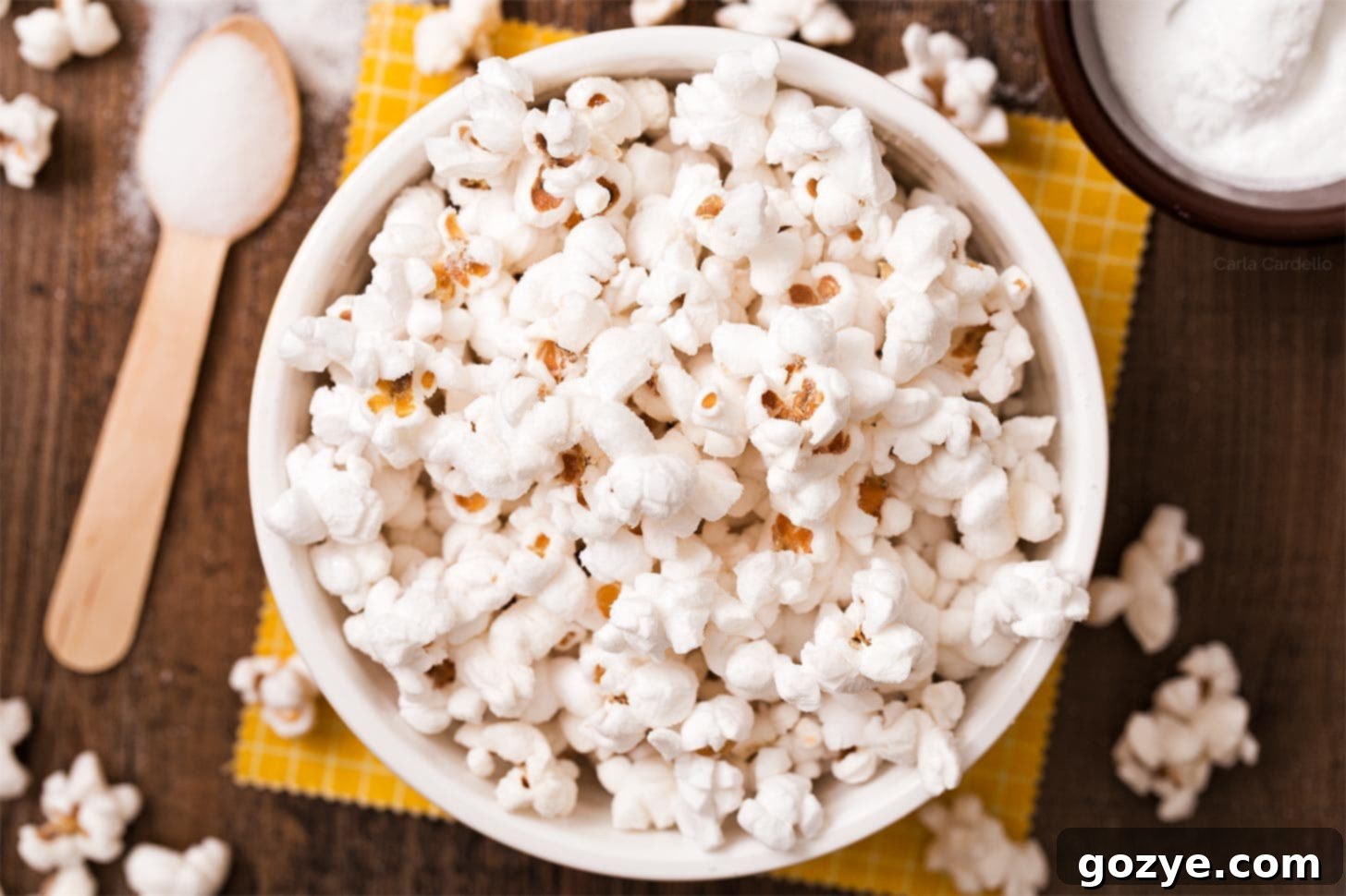 A large, cozy bowl overflowing with delicious salt and vinegar popcorn, ready for snacking.