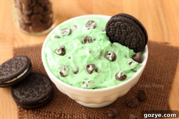 Cool Mint Chip Cheesecake Delight 3 Close up of creamy green Mint Chocolate Chip Cheesecake Dip