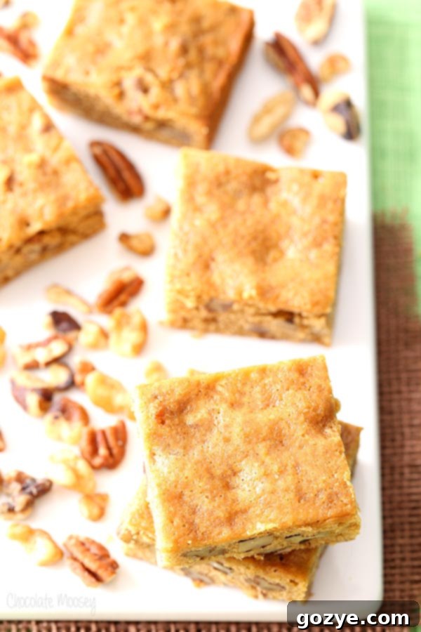 Banana Nut Blondies are a great way to use up overripe bananas