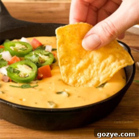 Dipping into Homemade Queso