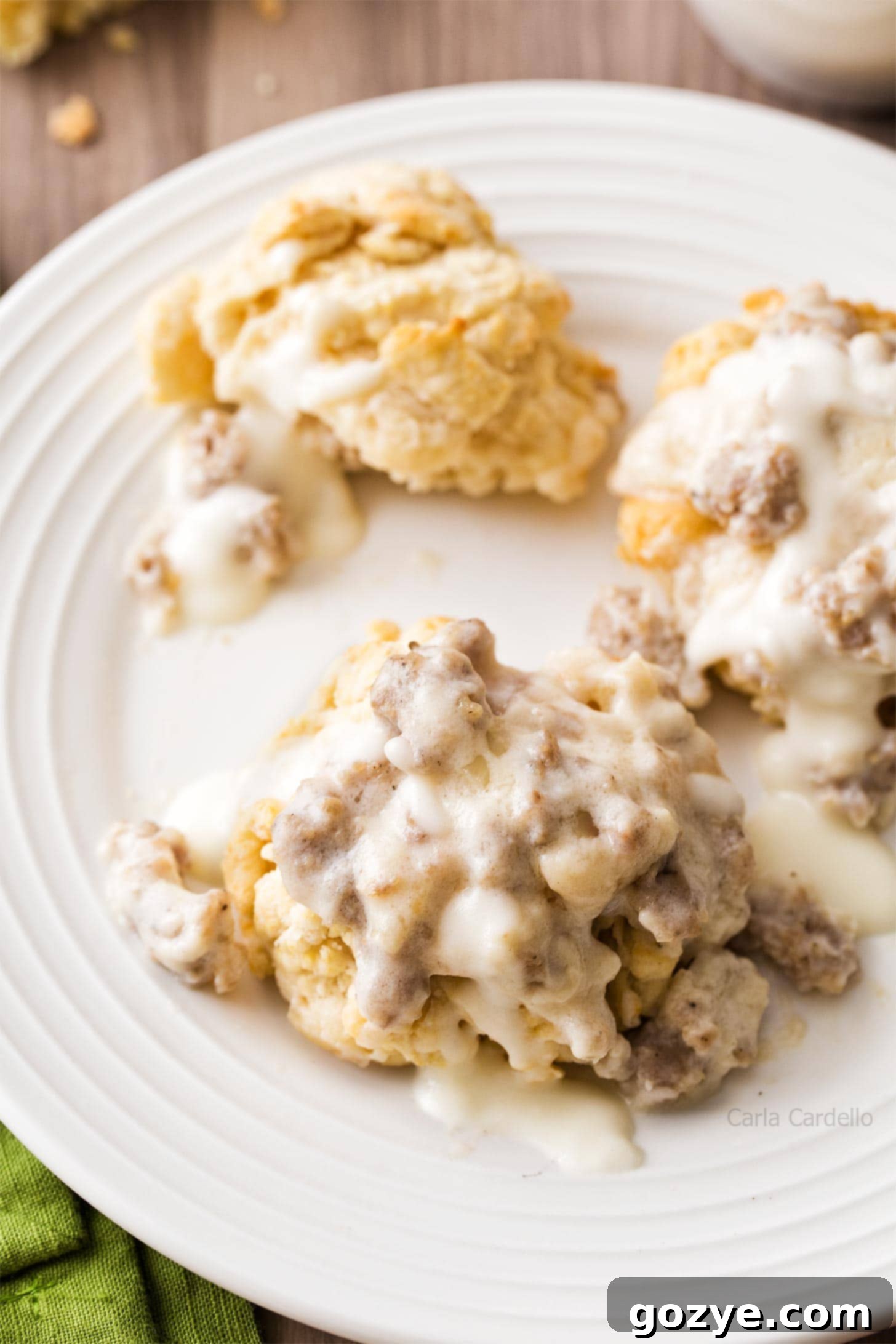 Biscuits with sausage gravy