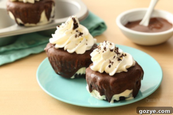 Klondike Ice Cream Cupcakes with a chocolate shell crunch