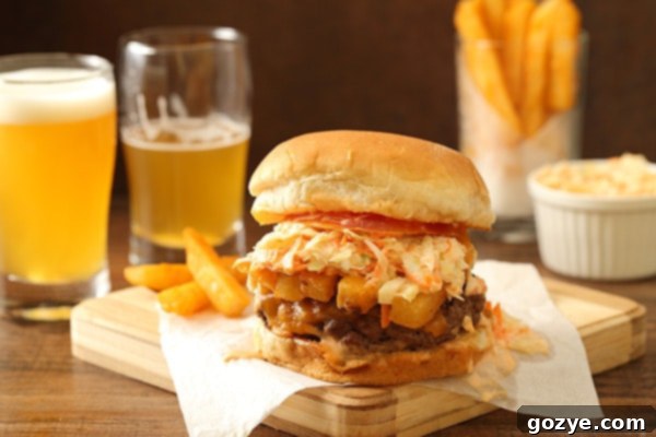 The Pittsburger (Primanti Style Burger With French Fries and Coleslaw)