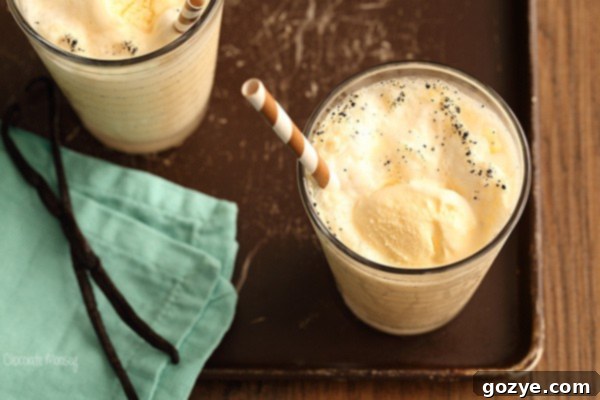 A refreshing Vanilla Bean Cream Soda Float, ready to be enjoyed as a cool summer treat.