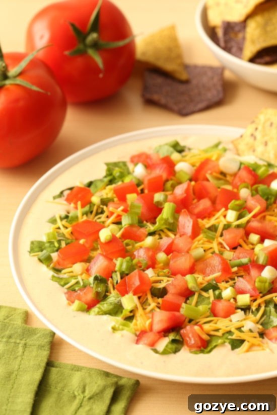 Chipotle Ranch Taco Dip for a 5 minute no cook dip