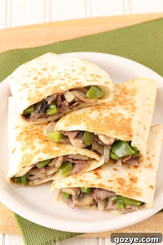 Pin this Philly Cheesesteak Quesadilla recipe to Pinterest for later