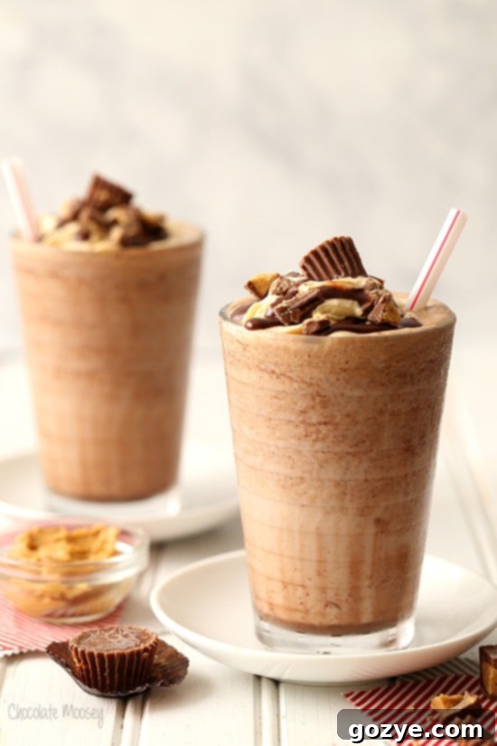 Peanut Butter Frozen Hot Chocolate