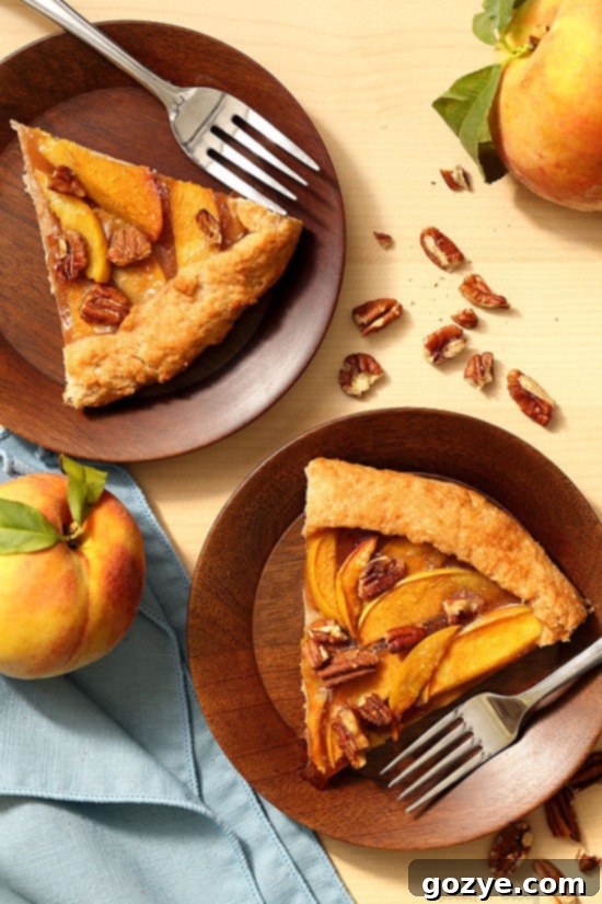 Golden Peach Delight 2 Peach Galette with homemade pie crust