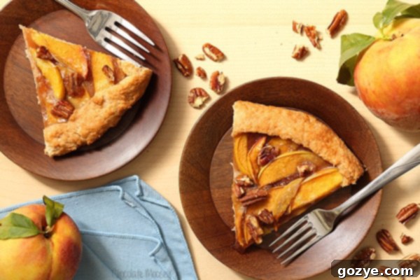 Golden Peach Delight 4 Peach Galette with homemade pie crust