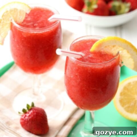 Boozy or Virgin Strawberry Slushies 5 Strawberry Slushies