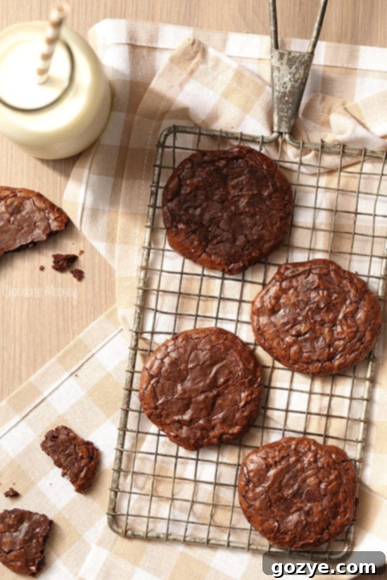 Fudgy Brownie Cookies with a secret ingredient
