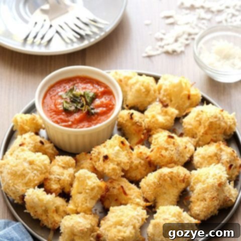 Coconut Crusted Baked Cauliflower Bites