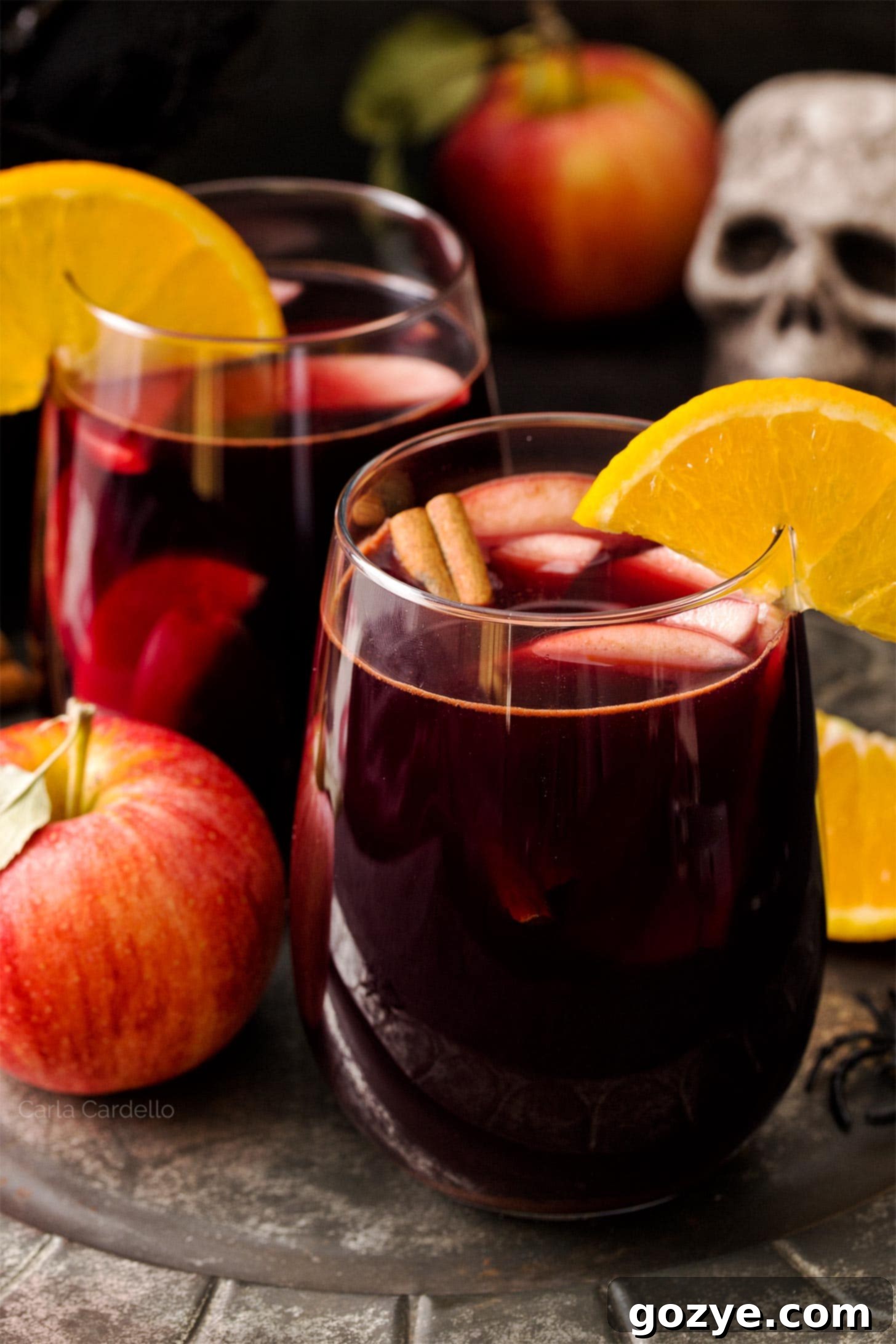 Close up of Halloween Sangria