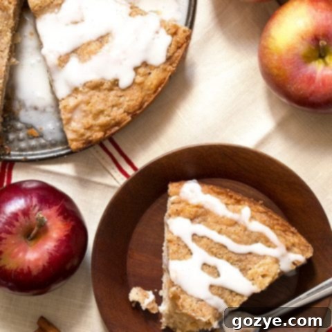 Apple Cinnamon Coffee Cake with Streusel and Glaze