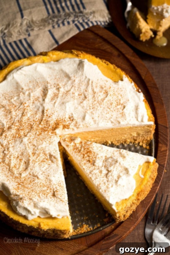 Garnished Pumpkin Cheesecake for Fall