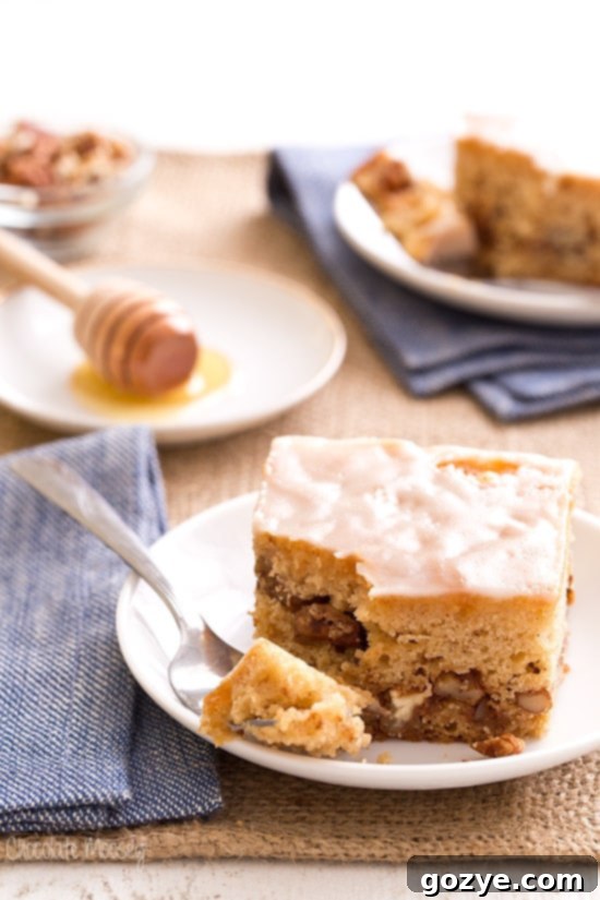 Honey Nut Snack Cake