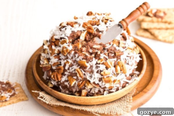 German Chocolate Cake Cheese Ball