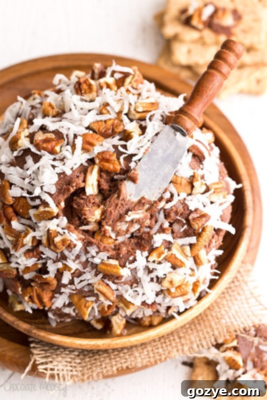 German Chocolate Cake Cheese Ball