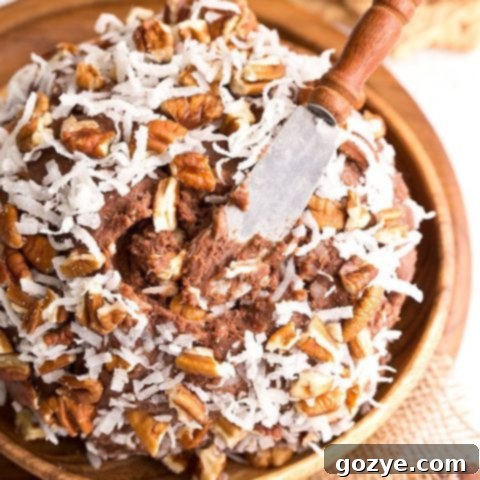 German Chocolate Cake Cheese Ball