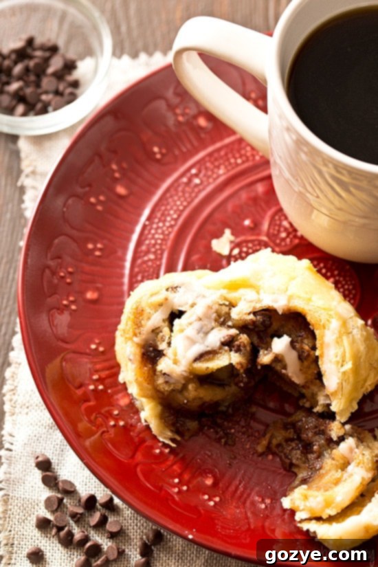 Baked Puff Pastry Cookie Dough Cinnamon Rolls
