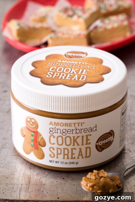Gingerbread Cookie Butter - A key ingredient for easy gingerbread fudge